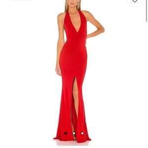 Red formal dress from revolve